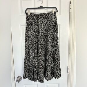 Cottage Core Vintage Floral Midi Skirt